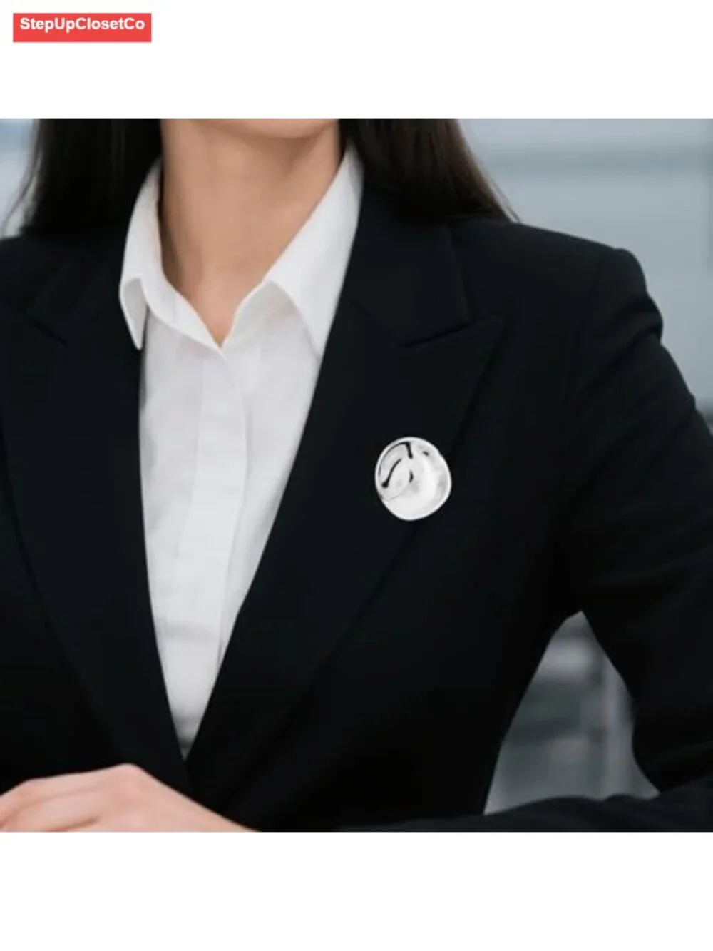 Vintage Geometric Metal Brooch Pin for Women Men Coat Dress Lapel